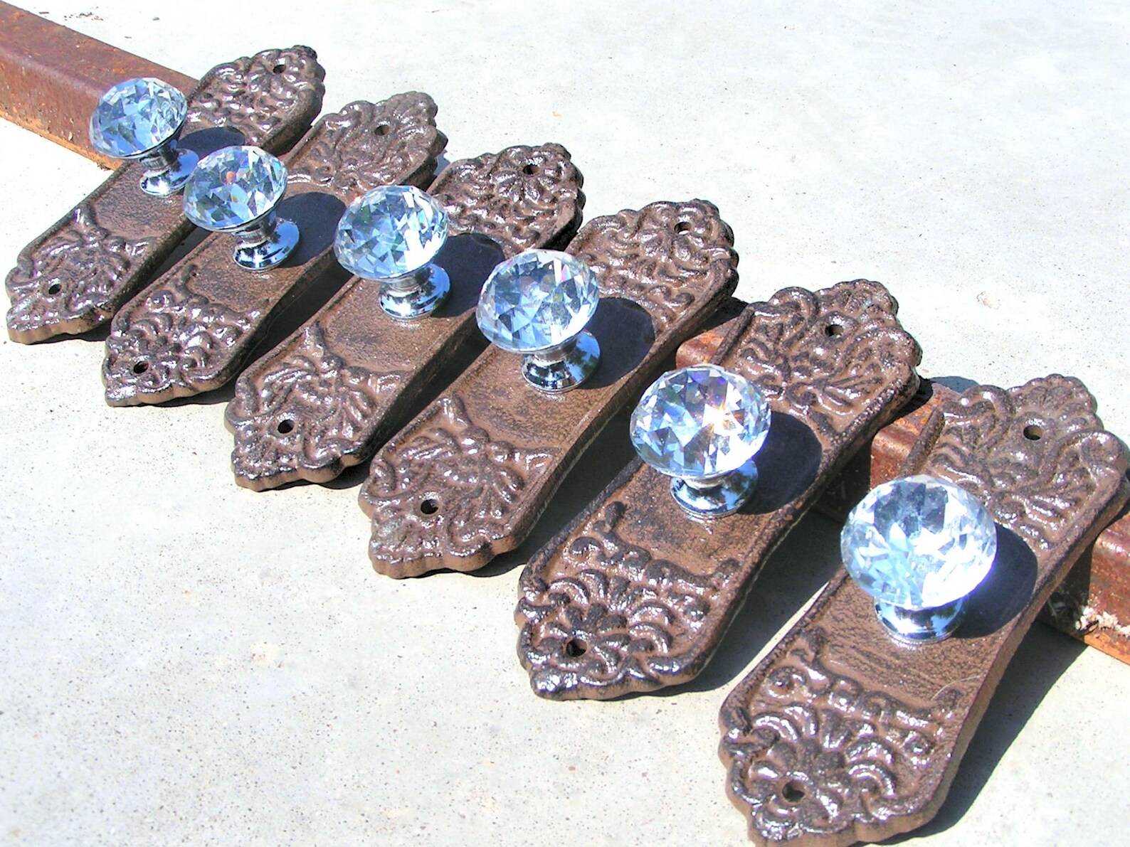 SIX Cristal estilo GLASS cajón de gabinete tira de las | Etsy