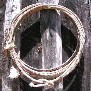 Vintage Old &quot;Retired&quot; Cowboy Lariat Lasso Rope Western Wall Hang Decor, #GMC