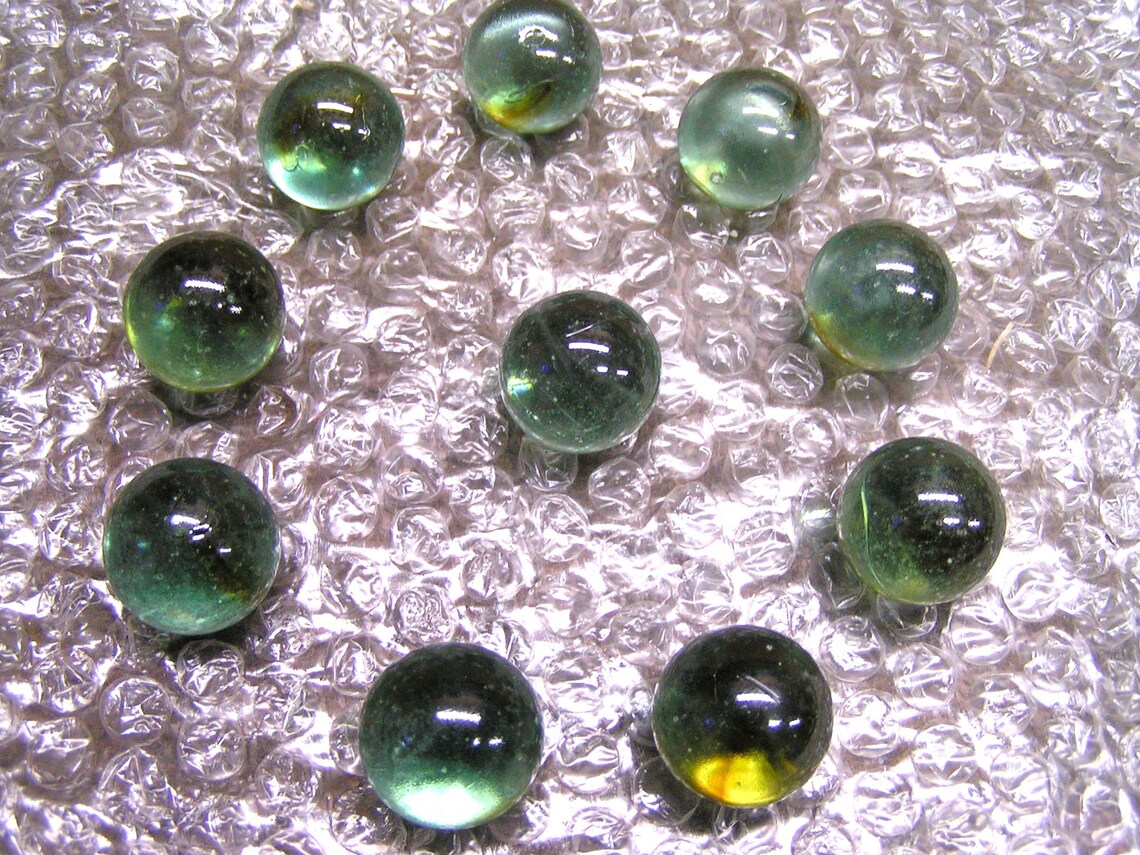 10 LARGE Semi Clear Glass Marbles Etsy Hong Kong