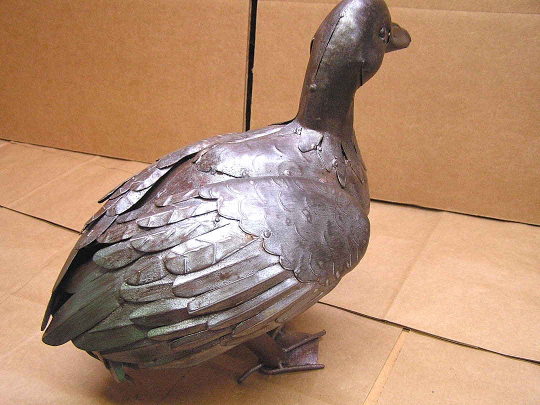 Metal Art DUCK Sculpture, Junk Iron Art, Garden Yard Art Etsy