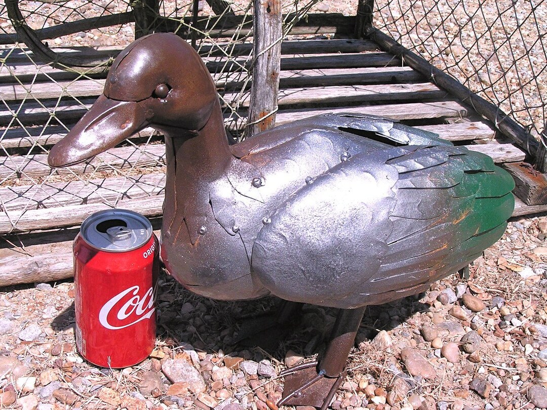 Metal Art DUCK Sculpture Junk Iron Art Garden Yard Art Etsy