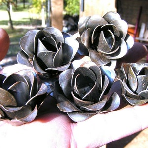 FIVE medium Roses, raw unfinished metal flowers for crafts, jewelry, embellishments and accents