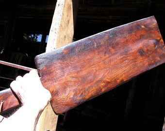 Large Primitive Wooden bread board, wood paddle dough board wall hang 2825