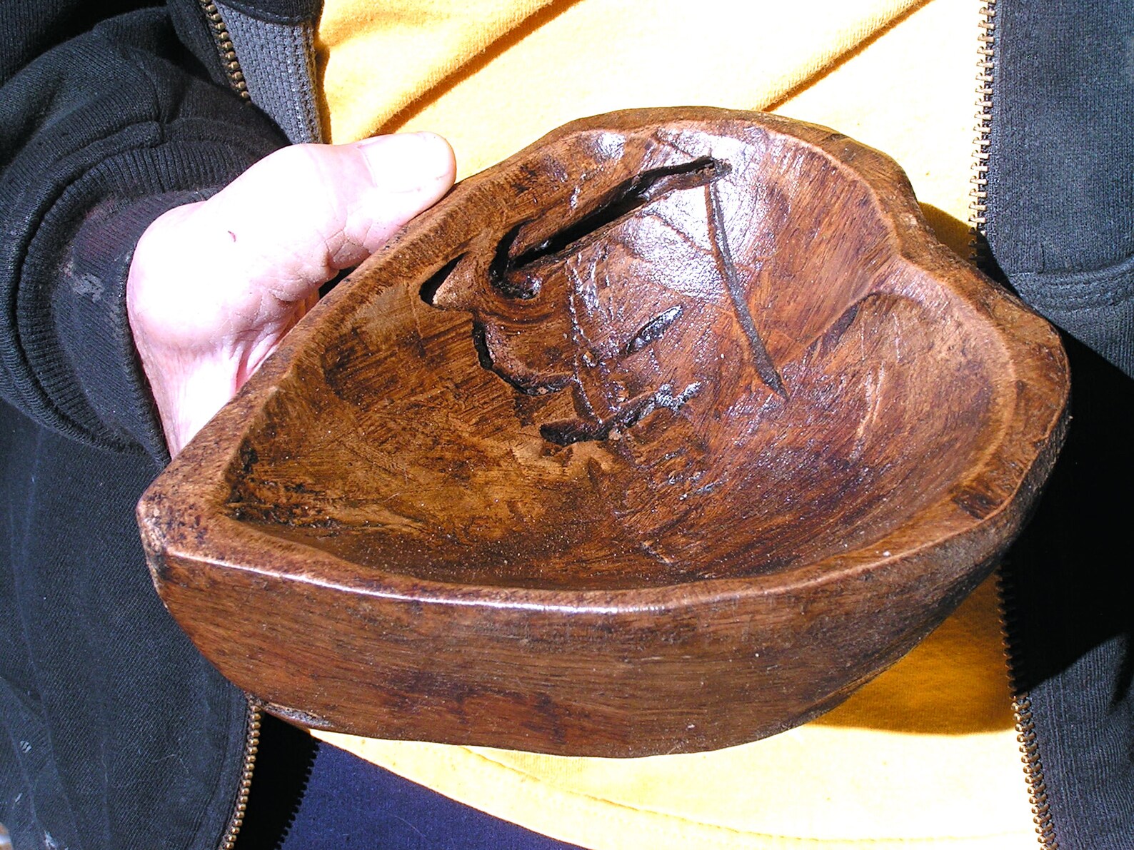 Hand Carved Wooden Heart Shaped Dough Bowl 2454 - Etsy