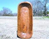Primitive Hand Carved WoodEN Dough Bowl, Trencher, Wood Harvest Table bowl, primitive 2105