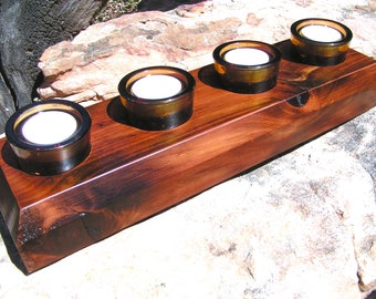 Rustic southwest candle holder, Nature Inspired candle holder DISCOUNTED, 0343