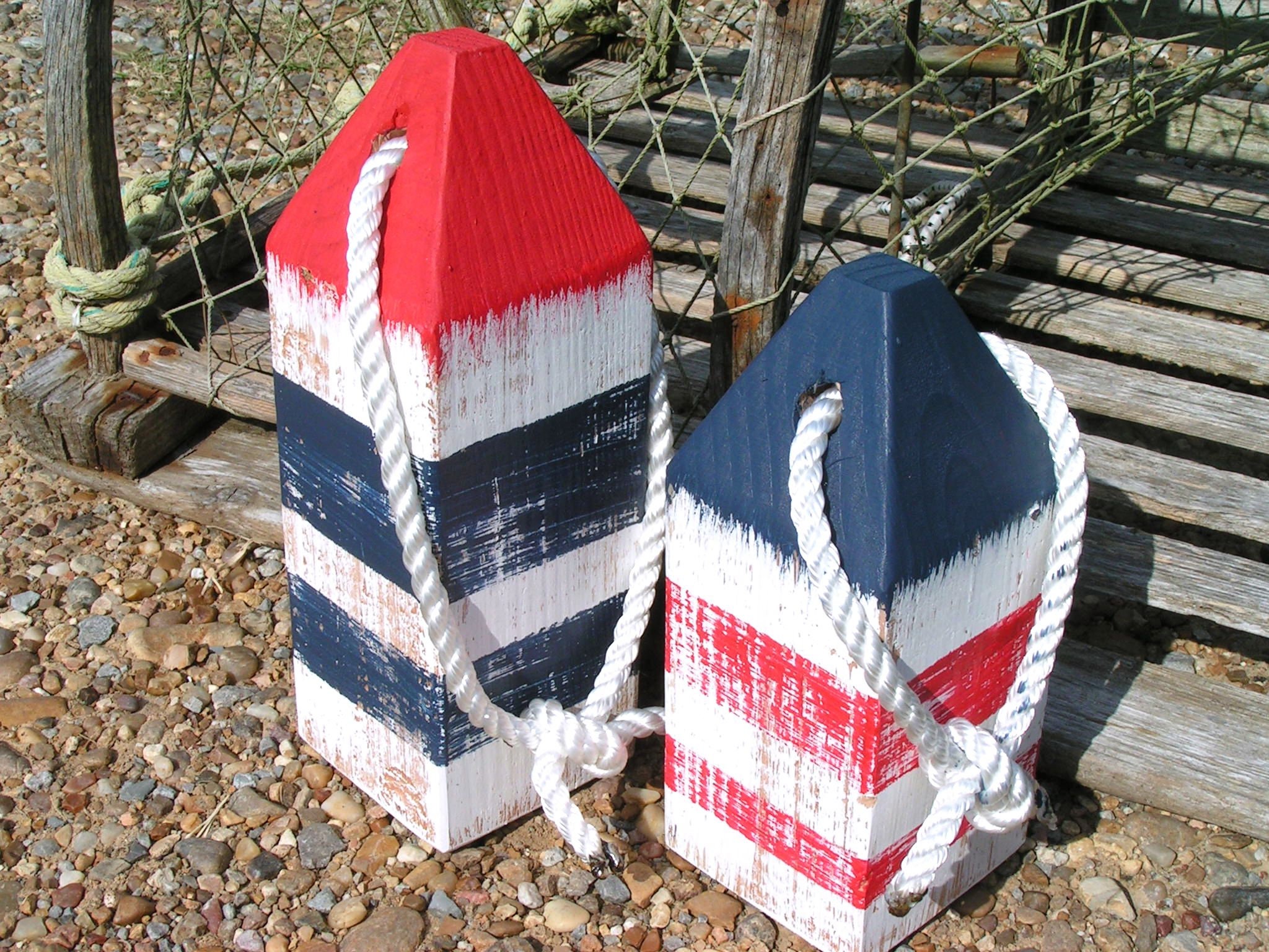 Boyas de langosta de madera decoración náutica boyas | Etsy