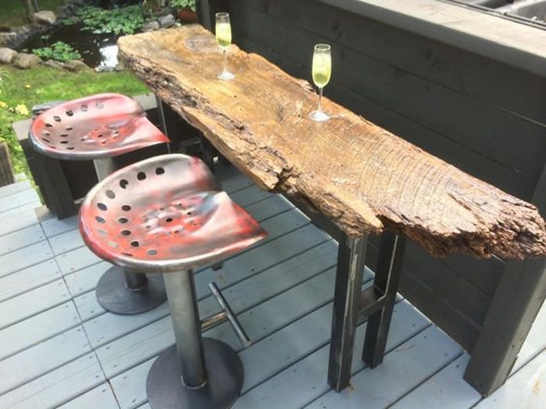 great for bar stool tops 2 RED distressed Steel tractor seat s New Old Style