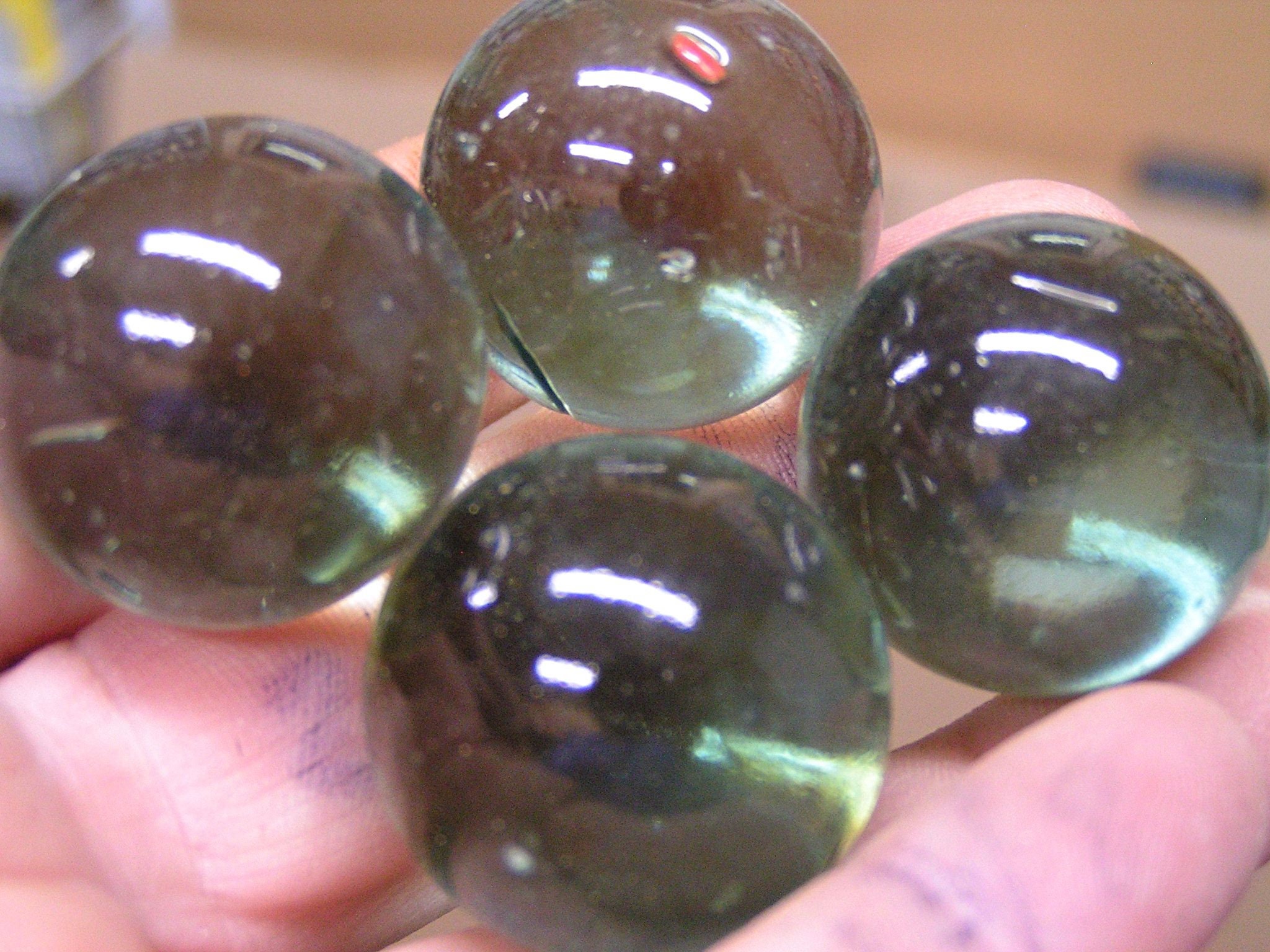 10 LARGE Semi Clear Glass Marbles Etsy Hong Kong