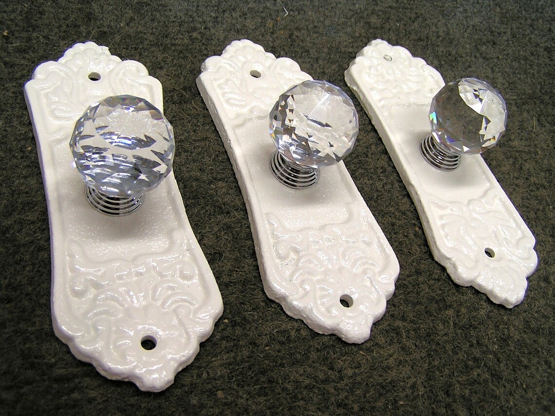 SIX Cristal estilo GLASS cajón del gabinete tira de las | Etsy