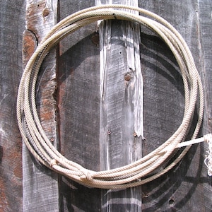 Old Cowboy Lariat Rope, Western LASSO Wall Hang Decor, #677