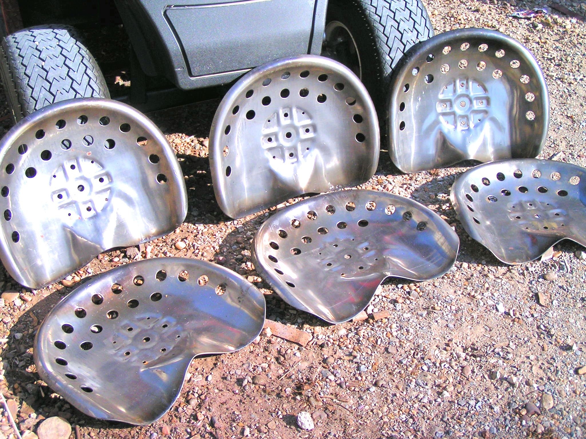 SIX Steel tractor Metal Farm machinery or Bar Stool seat