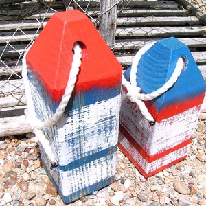 Lobster buoys, Nautical Decor, Wooden Decorative Buoys, Fishing Buoys, Maine Lobster Buoy, SEALED