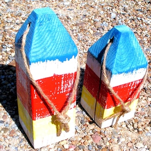 Wood Lobster buoys, Nautical Decor, Wooden Decorative Buoys, Fishing Buoys, Maine Lobster Buoy