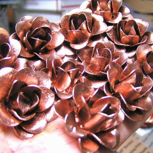 10 Small Roses Metal Flowers for Accents Embellishments Etsy