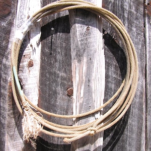 Old Cowboy Lariat Rope, Western LASSO Wall Hang Decor, #AFT