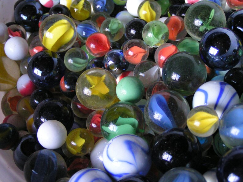 200 glass marbles Mixed lot BIG and small 5/8 to 1 Etsy