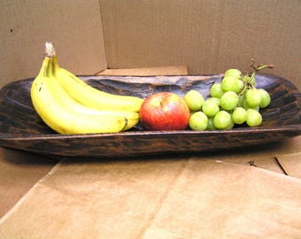 Hand Carved Wooden Dough Bowl, 2091