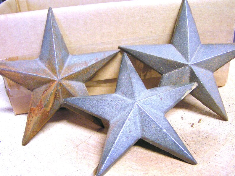 3 LARGE Cast Iron western Stars 5 for craft Etsy