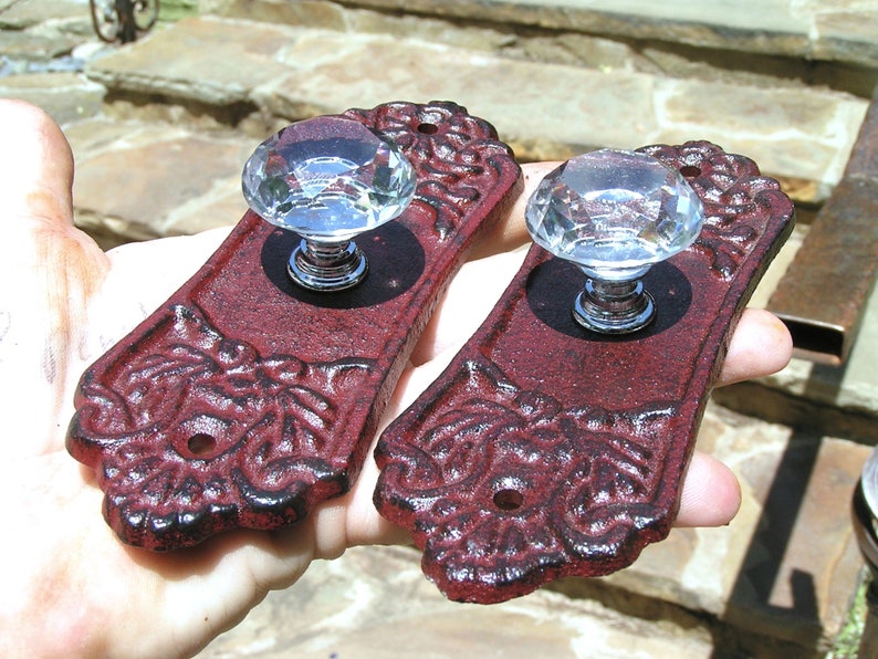 SIX Cristal estilo GLASS cajón de gabinete tira de las | Etsy