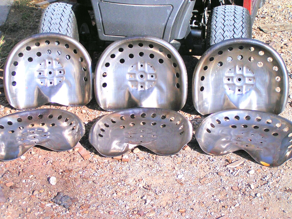 SIX Steel Tractor Metal Farm Machinery or Bar Stool Seat Etsy
