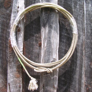 Old Cowboy Lasso , &quot;Retired&quot; Riata Lariat Rope Western Wall Hang Decor, #B10