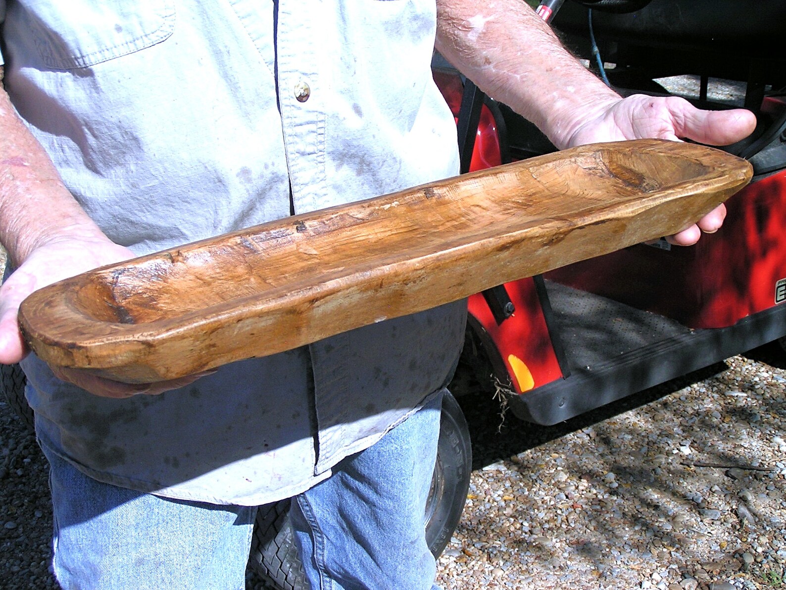 Small Wood Dough Bowl Bread Trencher 0781 Etsy
