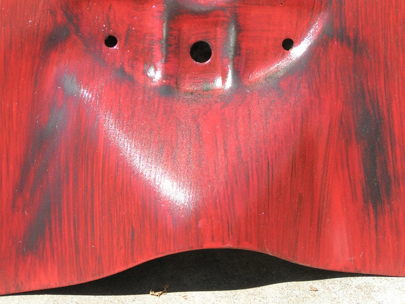 great for bar stool tops 2 RED distressed Steel tractor seat s New Old Style