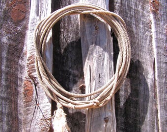 Old Cowboy Lariat Rope, Western LASSO Wall Hang Decor, #438
