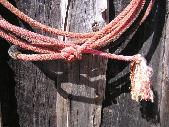 Vintage Old Retired Cowboy Lariat Lasso Rope Western Wall Hang Decor, #GMC