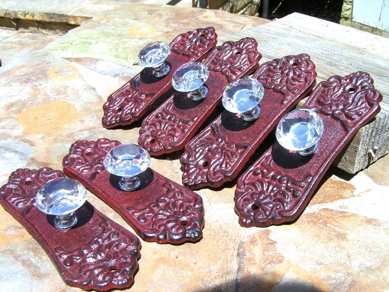 SIX Cristal estilo GLASS cajón de gabinete tira de las | Etsy