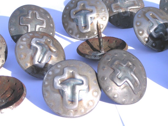 12 Clavos CROSS martillados de hierro 1 1/2 pulgada uñas | Etsy España