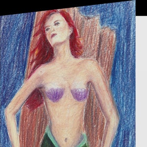 Mermaid 4 Greeting Card (Set of 10)