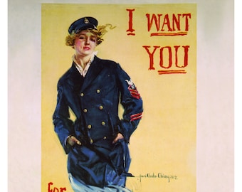 I want you for the Navy Vintage Poster (16