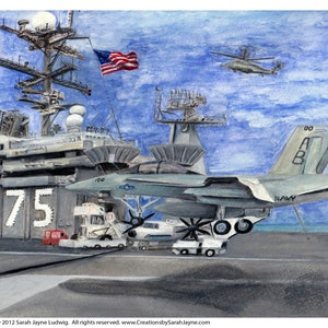 USS Truman Flight Deck Print