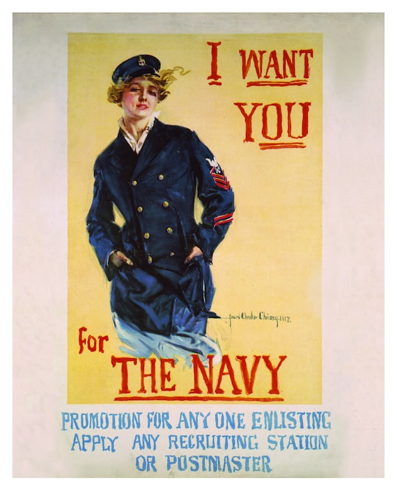 I want you for the Navy Vintage Poster (16