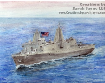 USS New York Postcard (5) Set of FIve