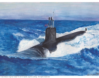 Fast Attack Virginia Class Post Card (set of 5)