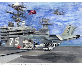 USS Truman Flight Deck Postcards (5)  Set of Five