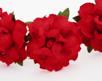 Bright Romantic Red Rose Floral Hair Pin Set/ Bridal/ Wedding Hair Accessories/ Bridesmaid Hair Pin/ Wedding Flower Pins F002