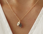 Regalos del Día de la Madre para mamá Regalos para mamá, Agregar tarjeta de mensaje, Regalos personalizados para mamá, Collar de piña de oro rosa