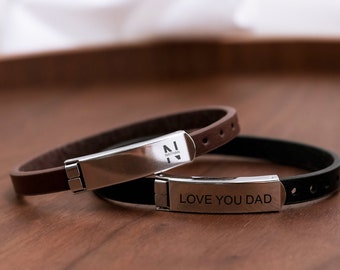 Personalized Gifts for Dad • Custom Man Bracelet • Personalized Bar Bracelet for men • Gift for Him • Fathers Day Gifts