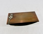 Heintz Art Metal Blotter, Sterling on Bronze Blotter, Otto Heintz Art Metal