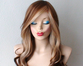 Ash Brown Dirty Blonde Ash Blonde Ombre Wig Long Curly Etsy