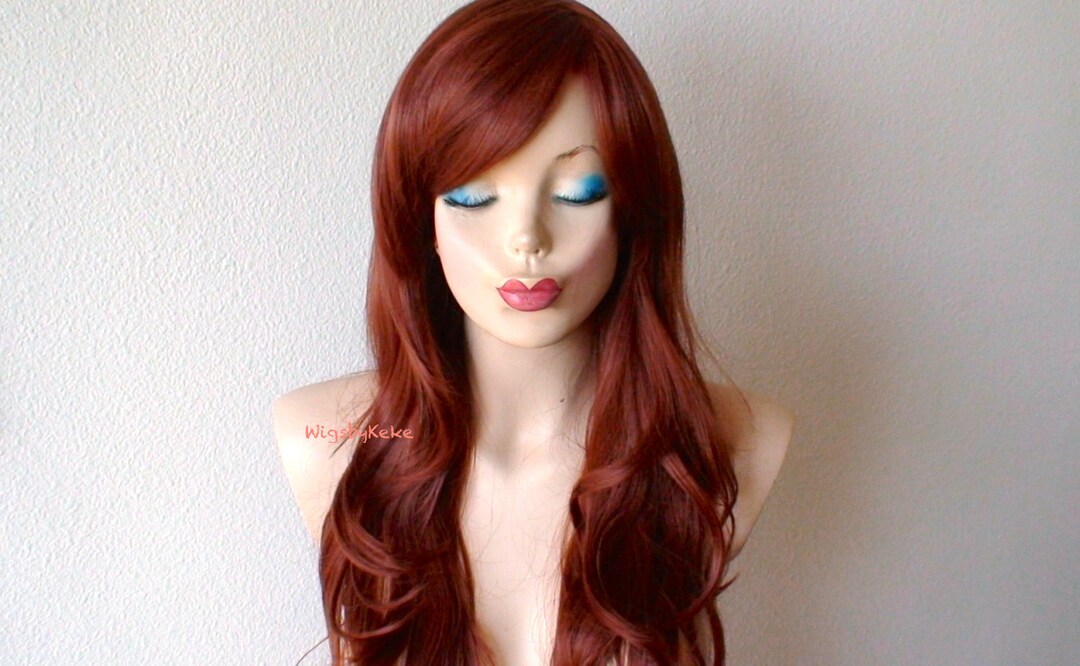 Auburn Wig. 26 Wavy Hair Side Bangs Wig. Heat Friendly - Etsy New Zealand Auburn Wig. 26 Wavy Hair Side Bangs Wig. Heat Friendly - Etsy New Zealand