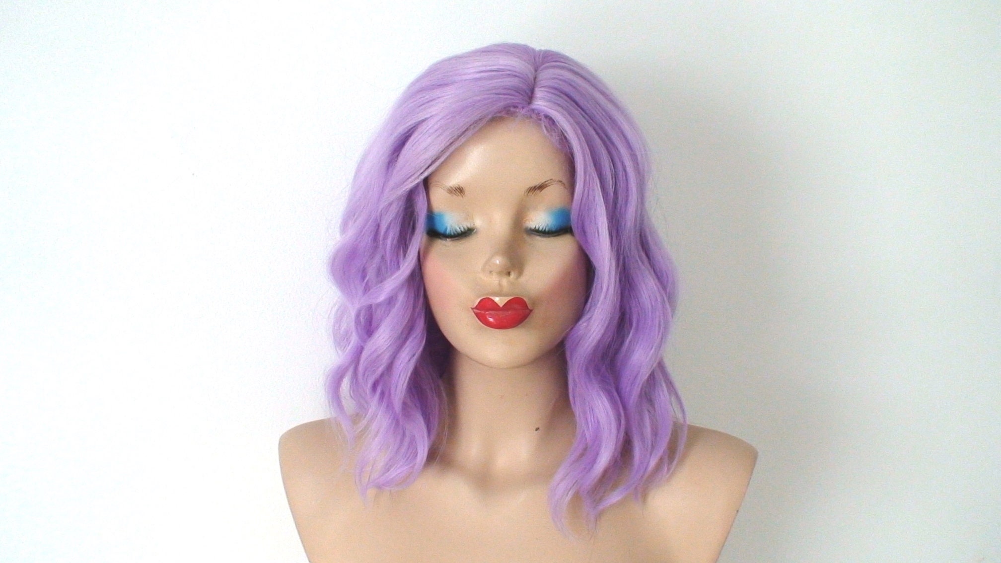 Lavendel Perücke. 16 Wellige Haarperücke. - Etsy.de