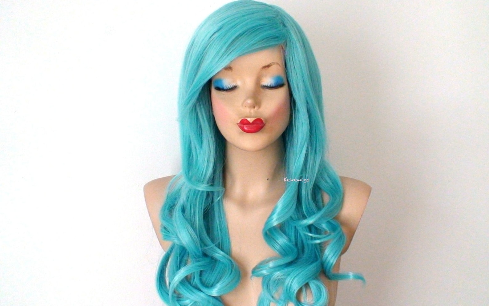 Long Blue Mermaid Wig - wide 1