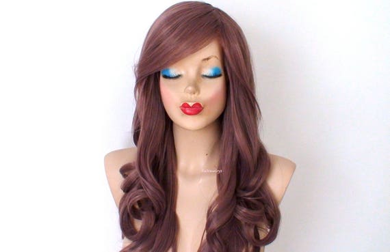 Pastel Wig Lace Front Wig Long Curly Hairstyle Long Side Bangs Heat Resistant Synthetic Wig For Daytime Use Or Cosplay
