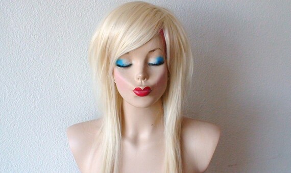 Scene Wig Emo Wig Blonde Wig Straight Blonde Emo Wig Heat Etsy