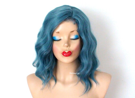 blue everyday wig